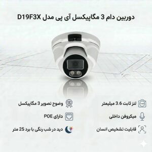 دوربین دام 3 مگاپیکسل آی پی مدل D19F3X